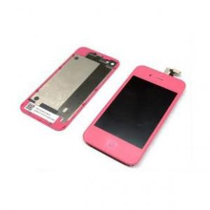  LCD iPhone 4 with Touchscreen + Housing cover Pink (frame white) /53/